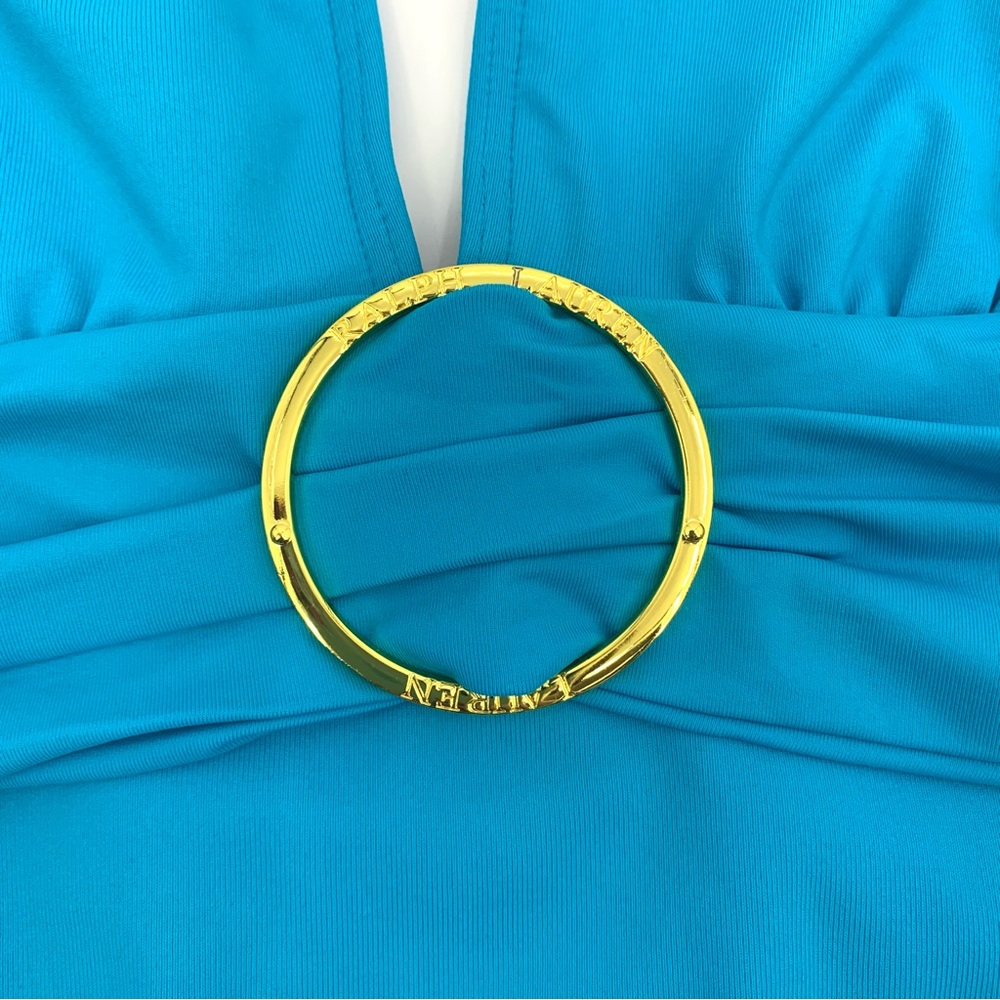 LAUREN Ralph Lauren Turquoise One Piece Swimsuit | Size 14 - Picture 4 of 8